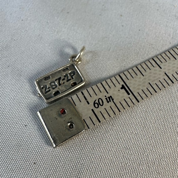 Tiny 925 silver charm 2-BZ-2P license plate - Picture 3 of 4